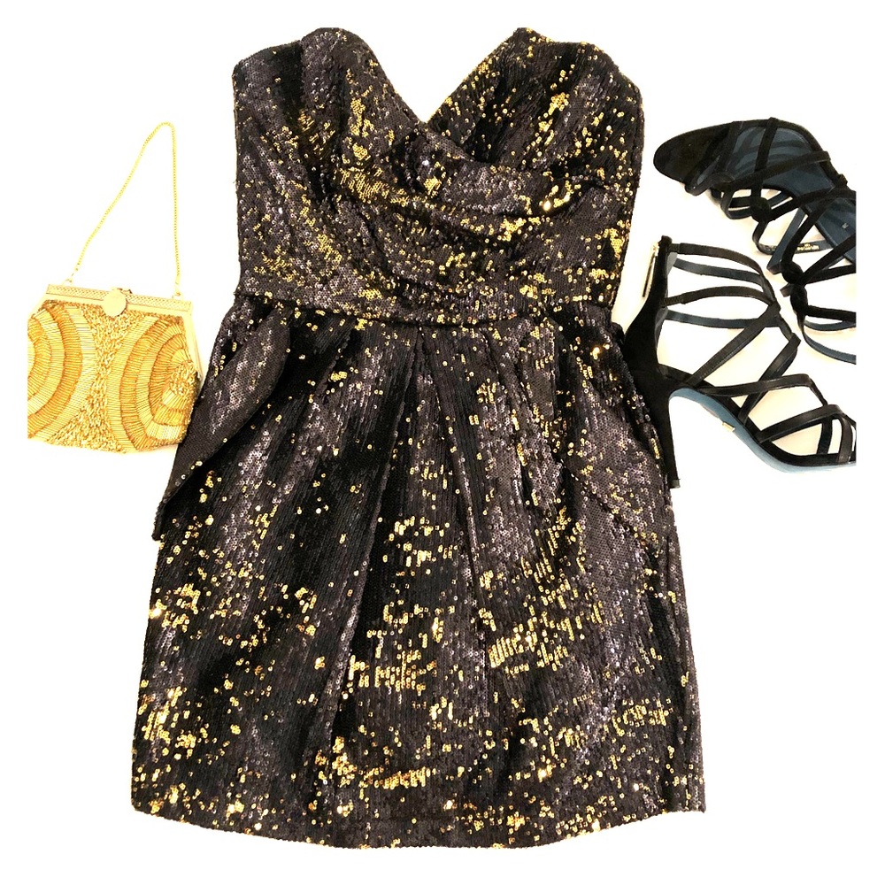Two tone sequence party dress